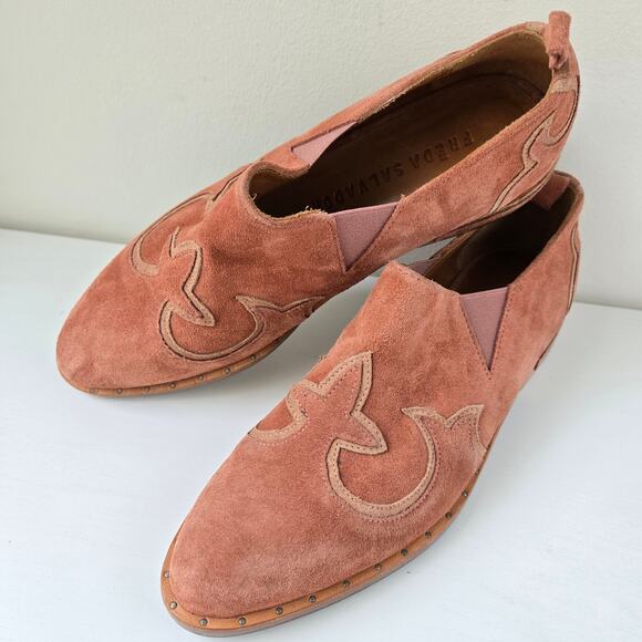 Freda Salvador NEW Chelsea Loafer Suede Leather Oxford Western Womens Size 5 - Picture 14 of 16